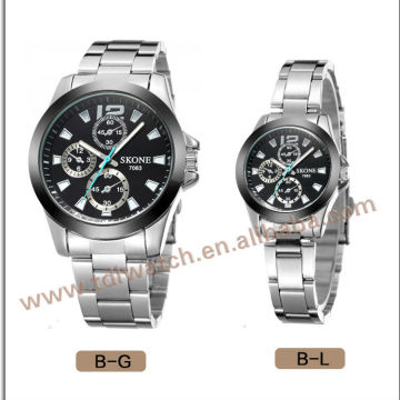 2015 stainless steel quartz movement women and men watches couple